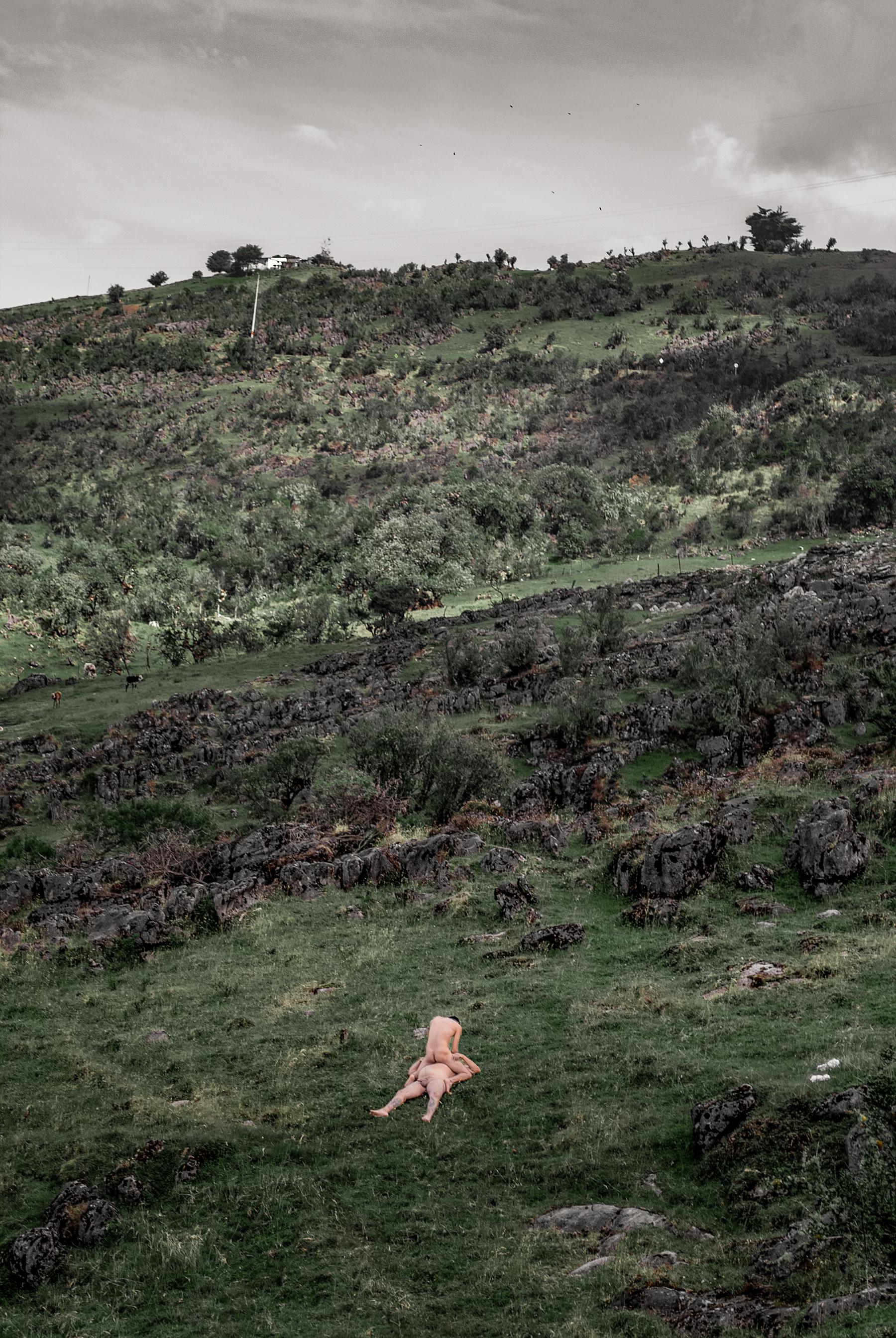 Javier Rey Nude Photograph - Unión 3. Nude in a landscape color photo. From the Series Unión