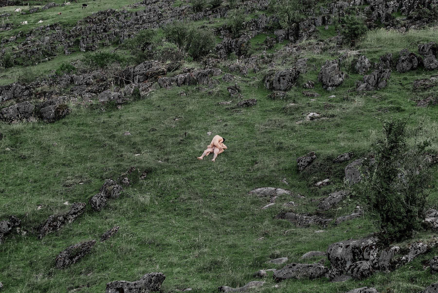 Javier Rey Nude Photograph - Unión 4. Nude in a landscape color photo. From the Series Unión