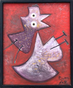 Javier Vilató 1977 - Rouge de Fond - Picasso Circle Oil Paris