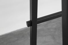 Javo Desk with white oak matte finish & Japanese joints and black coated steel