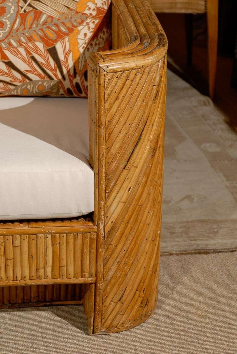 JawDropping Restored Pair of Bamboo Club Chairs, circa 1975 For Sale