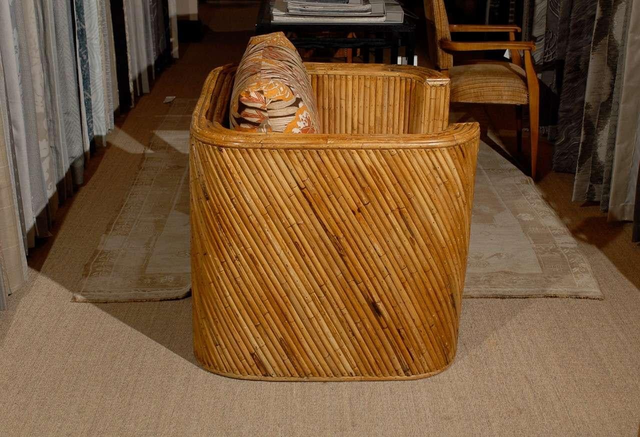 Late 20th Century Jaw-Dropping Restored Pair of Bamboo Club Chairs, circa 1975 For Sale