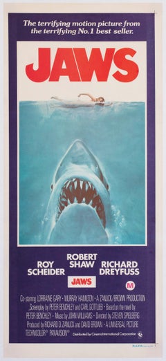 Jaws 1975 Australian Daybill Film Poster, Roger Kastel