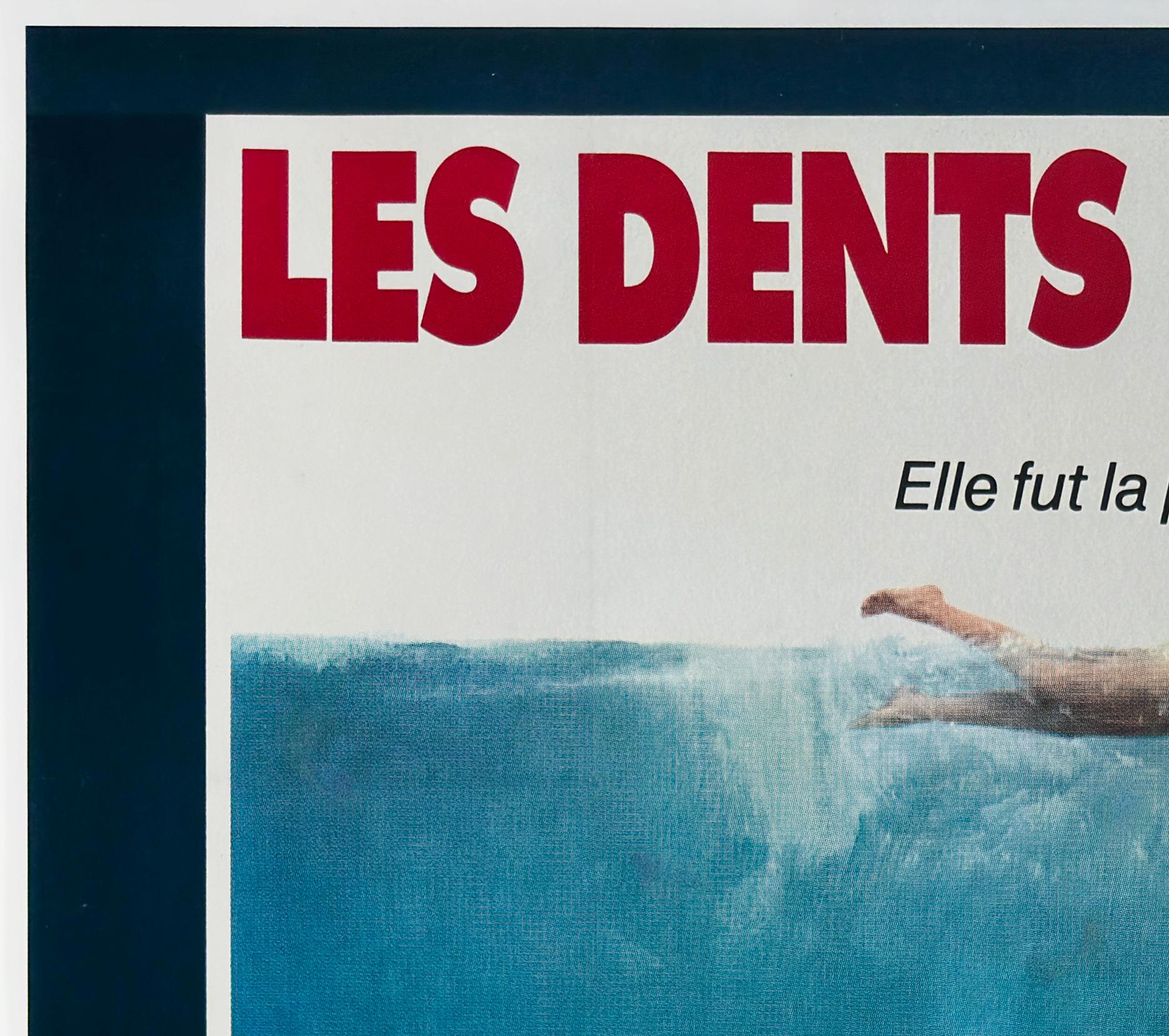JAWS 1975 Französischer Grande-Film, Filmplakat, ROGER KASTEL im Zustand „Hervorragend“ im Angebot in Bath, Somerset