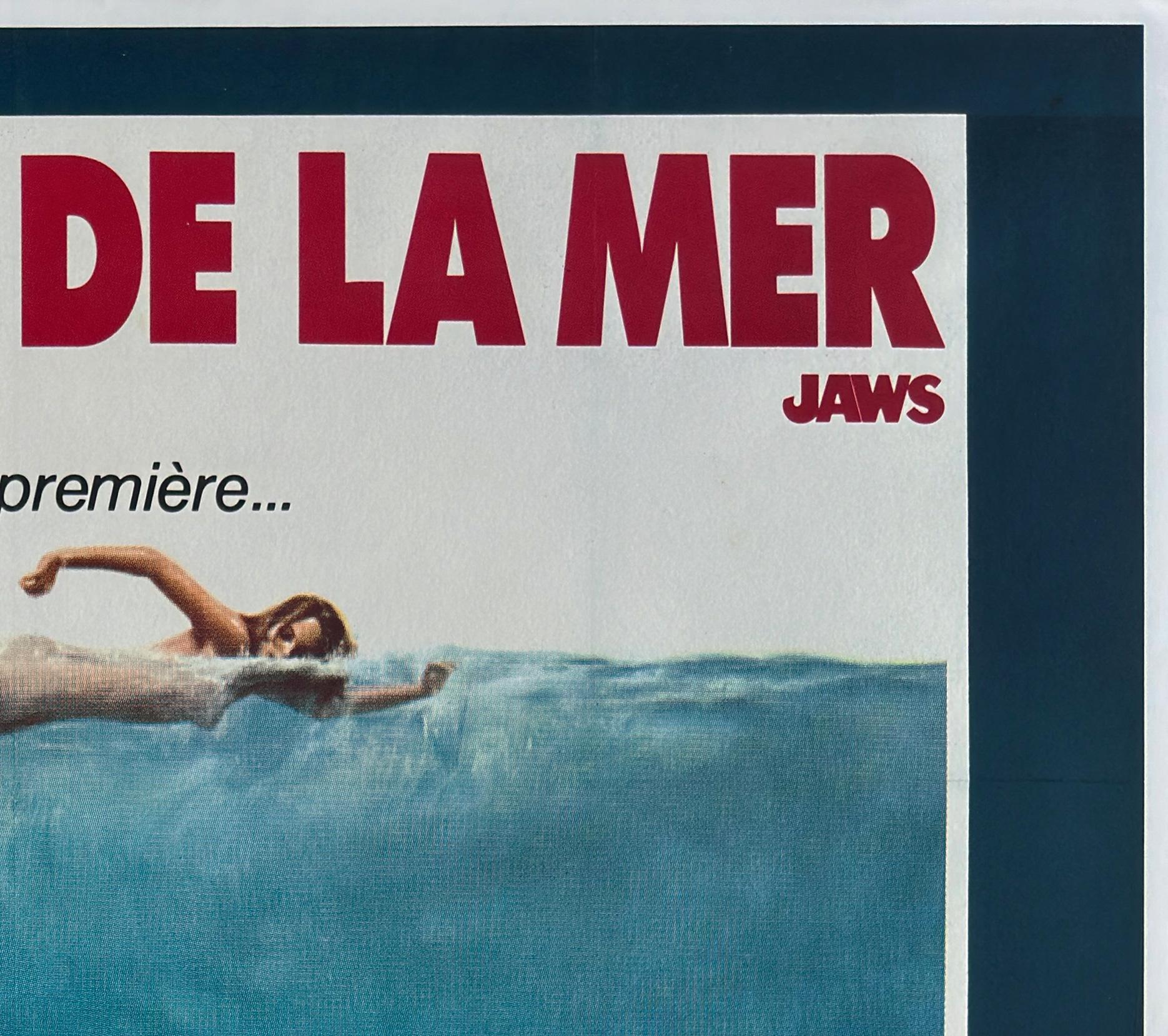 JAWS 1975 Französischer Grande-Film, Filmplakat, ROGER KASTEL (20. Jahrhundert) im Angebot