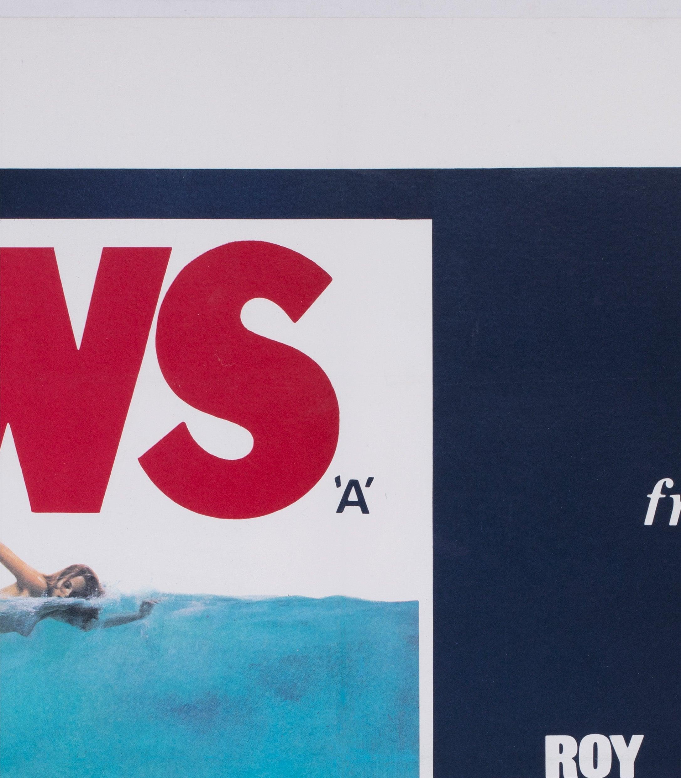 Jaws 1975 UK Quad Film Poster, Roger Kastel In Excellent Condition For Sale In Bath, Somerset