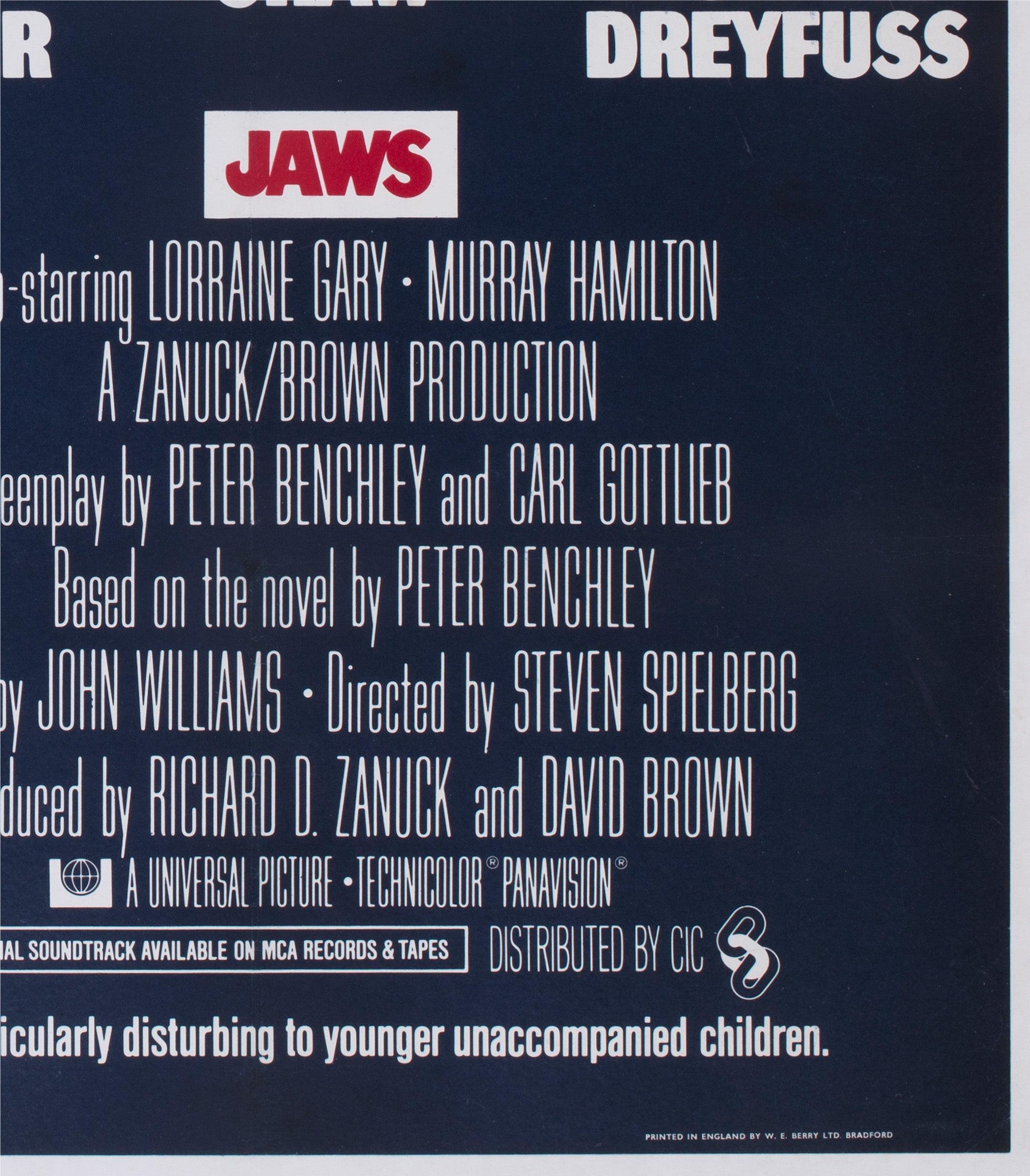 Jaws 1975 UK Quad Film Poster, Roger Kastel For Sale 2