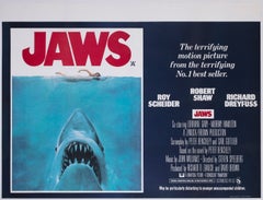 Jaws 1975 UK Quad Film Poster, Roger Kastel