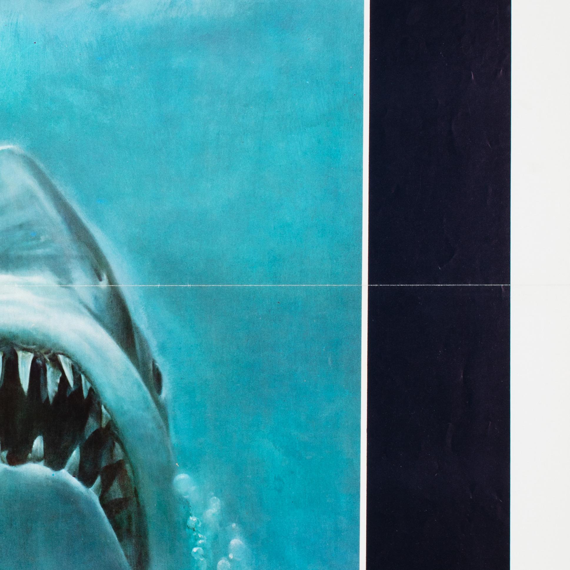 Linen Jaws 1975 US 1 Sheet Film Poster, Roger Kastel For Sale
