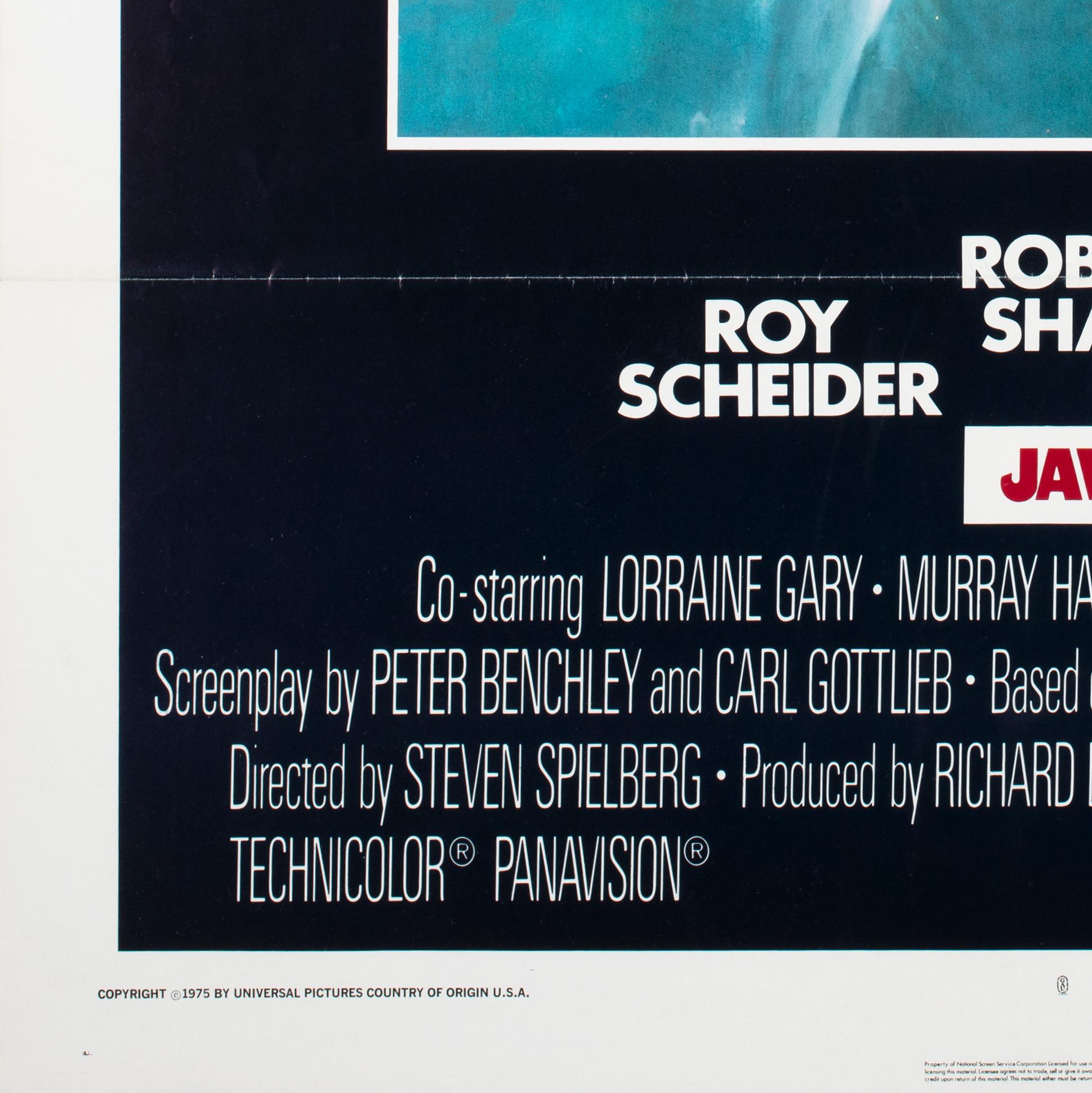 Jaws 1975 US 1 Sheet Film Poster, Roger Kastel For Sale 1