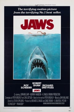 Les Dents de la mer 1975 Affiche 1 feuille, Roger Kastel