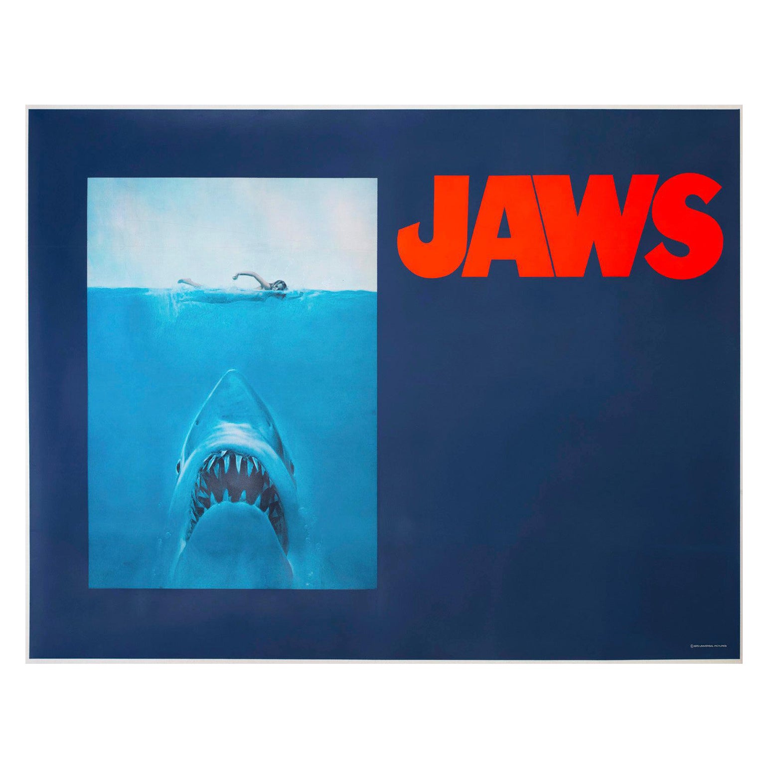 Jaws 1975 US Subway Poster cinematografico non datato, Roger Kastel in vendita