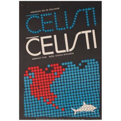 Jaws 1976 Czech A3 Film Poster, Olga Fischerova