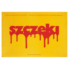 Retro Jaws 1976 Polish B2 Film Poster