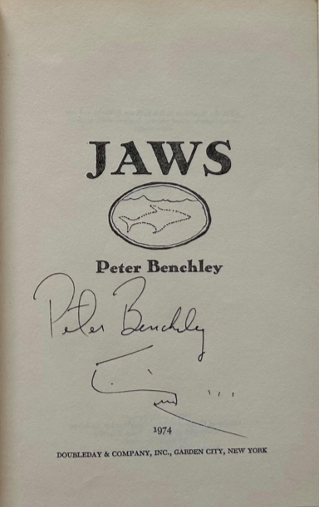 Première édition signée avec dessin de Peter Benchley en vente 3