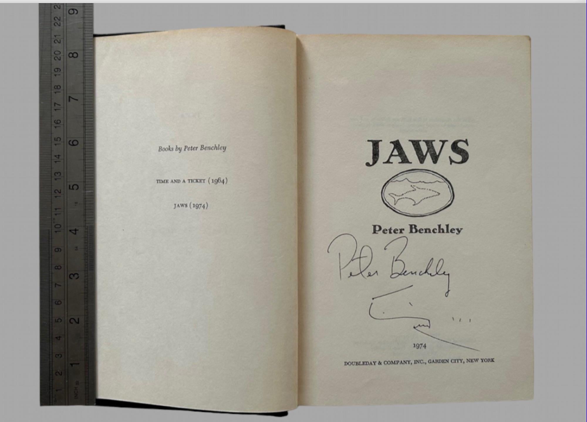 Papier Première édition signée avec dessin de Peter Benchley en vente