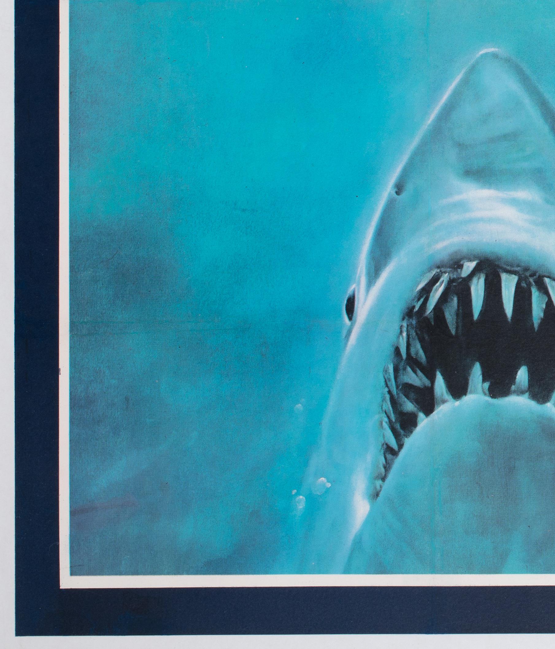 Paper Jaws Original UK Film Movie Poster, 1975, Roger Kastel For Sale