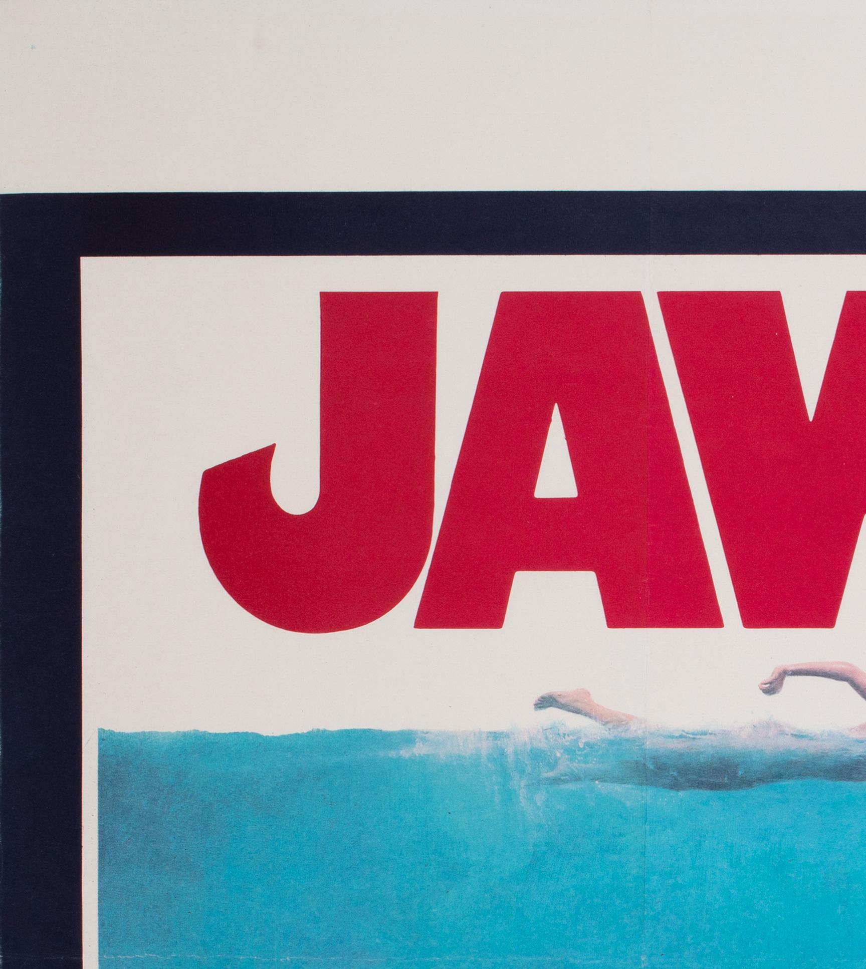 British Jaws Original UK Film Poster, 1975, Roger Kastel