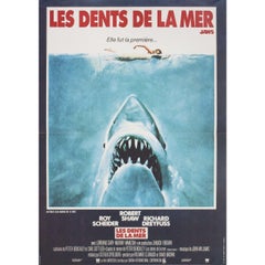 Vintage Jaws R1989 French Petite Film Poster