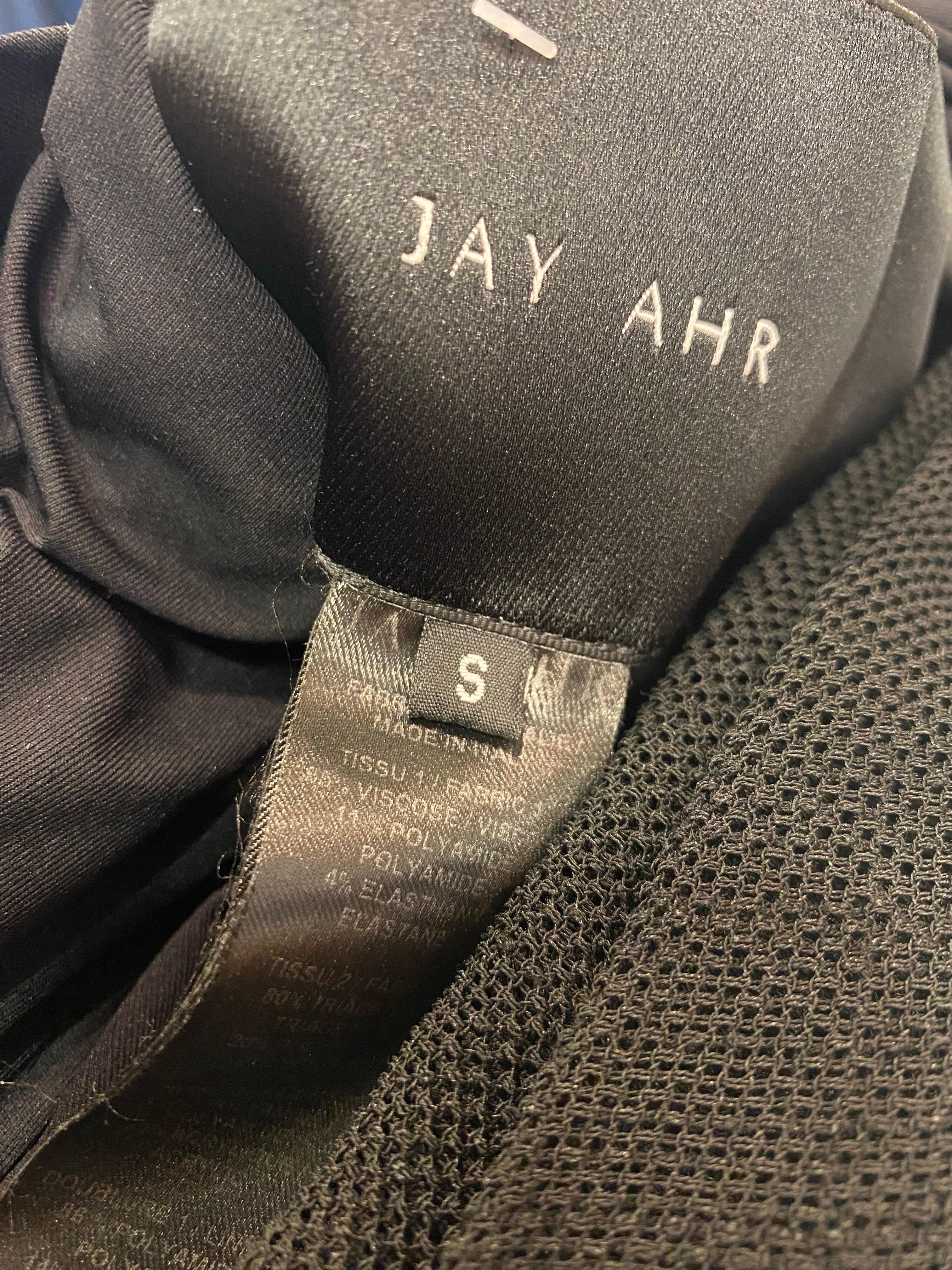 Robe noire asymétrique de Jay Ahr. en vente 2