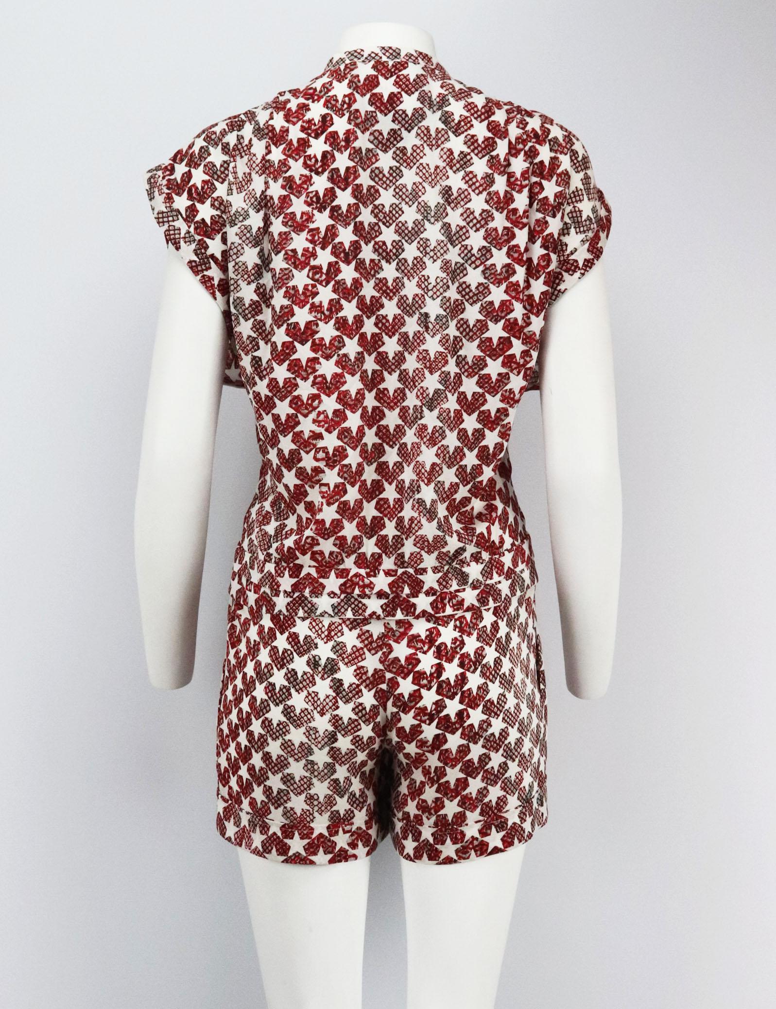 Jay Ahr Printed Silk Playsuit MEDIUM In Excellent Condition In London, GB