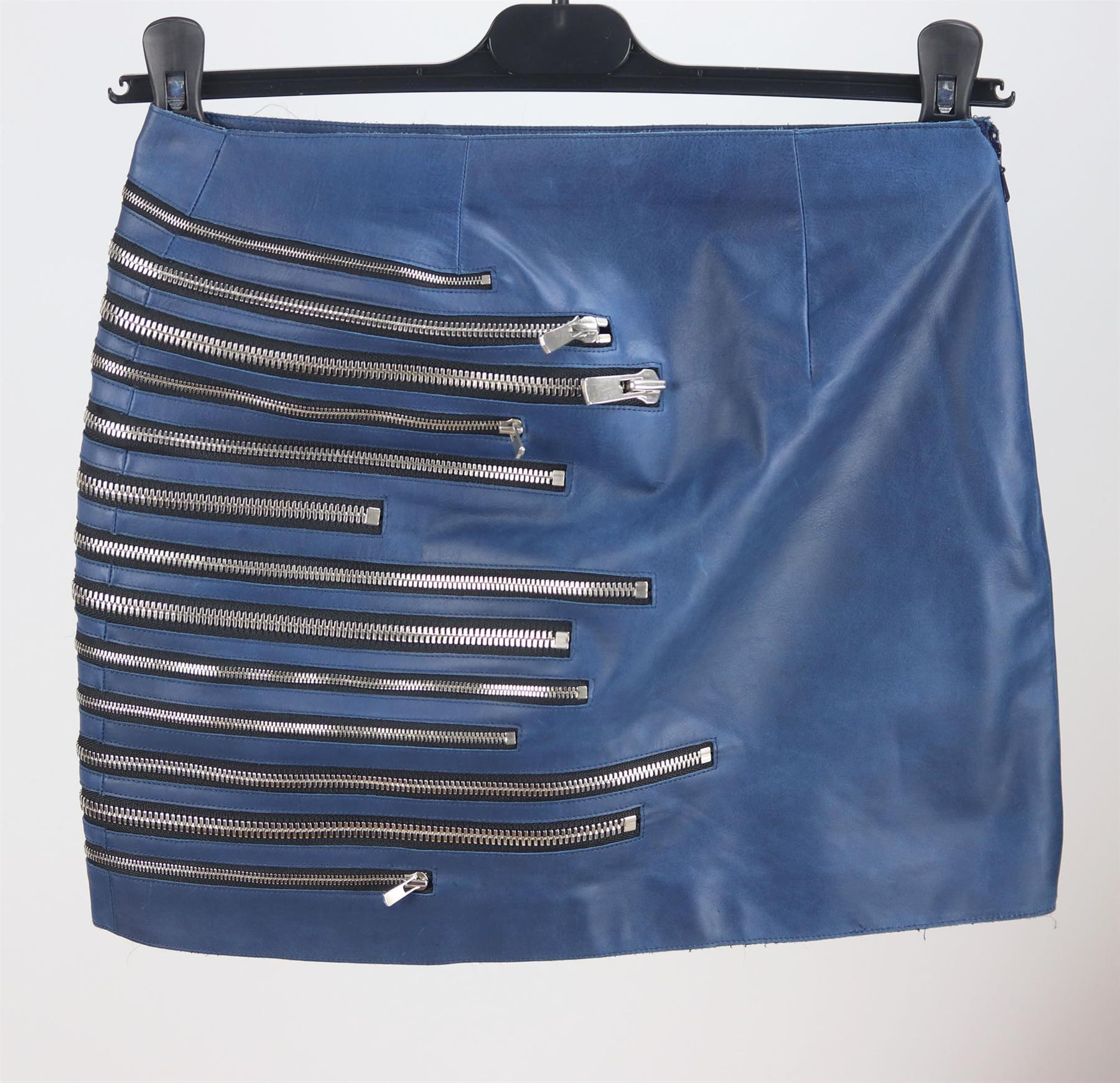 Blue Jay Ahr Zip Embellished Leather Mini Skirt