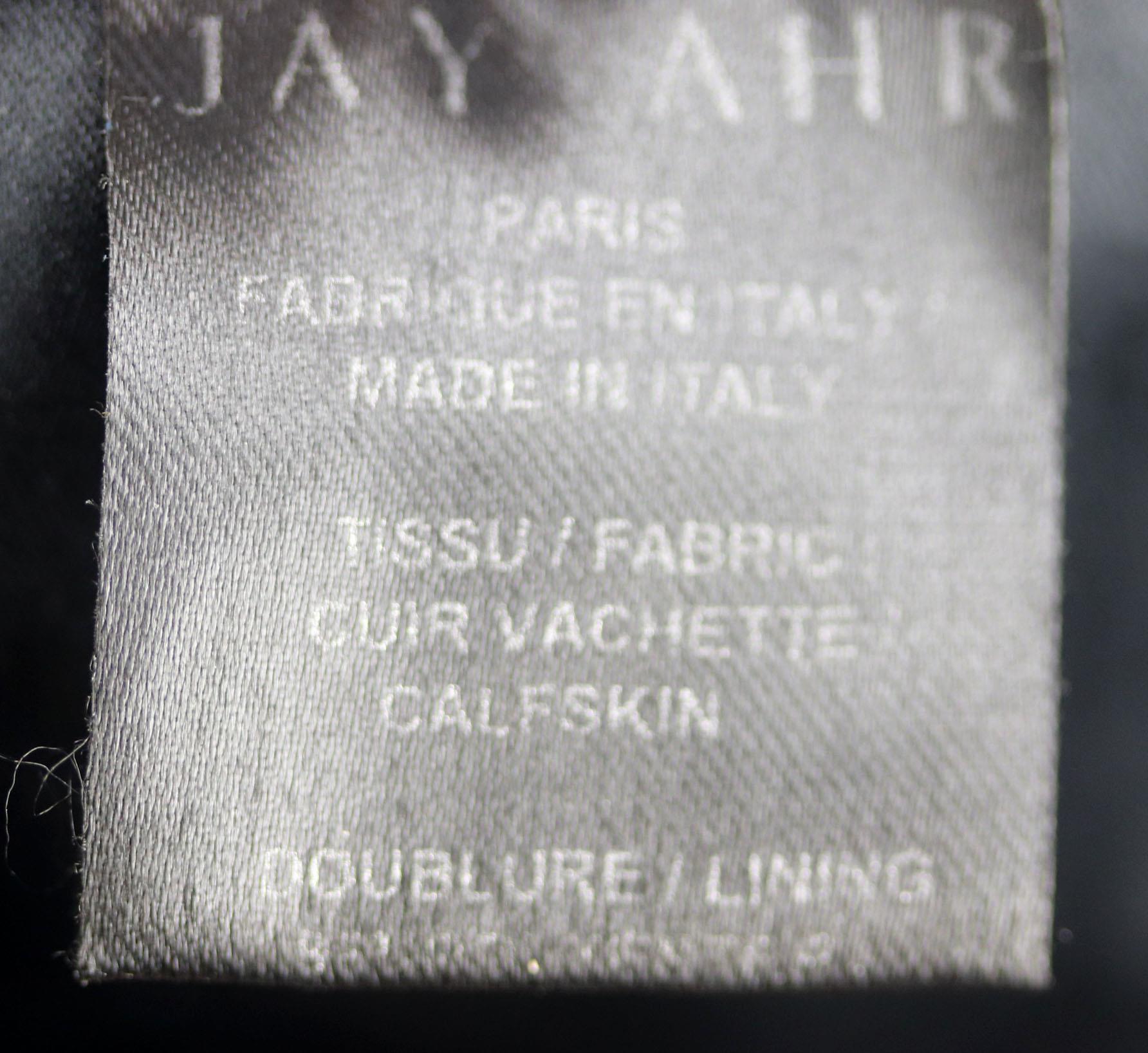 Jay Ahr Zip Embellished Leather Mini Skirt 1