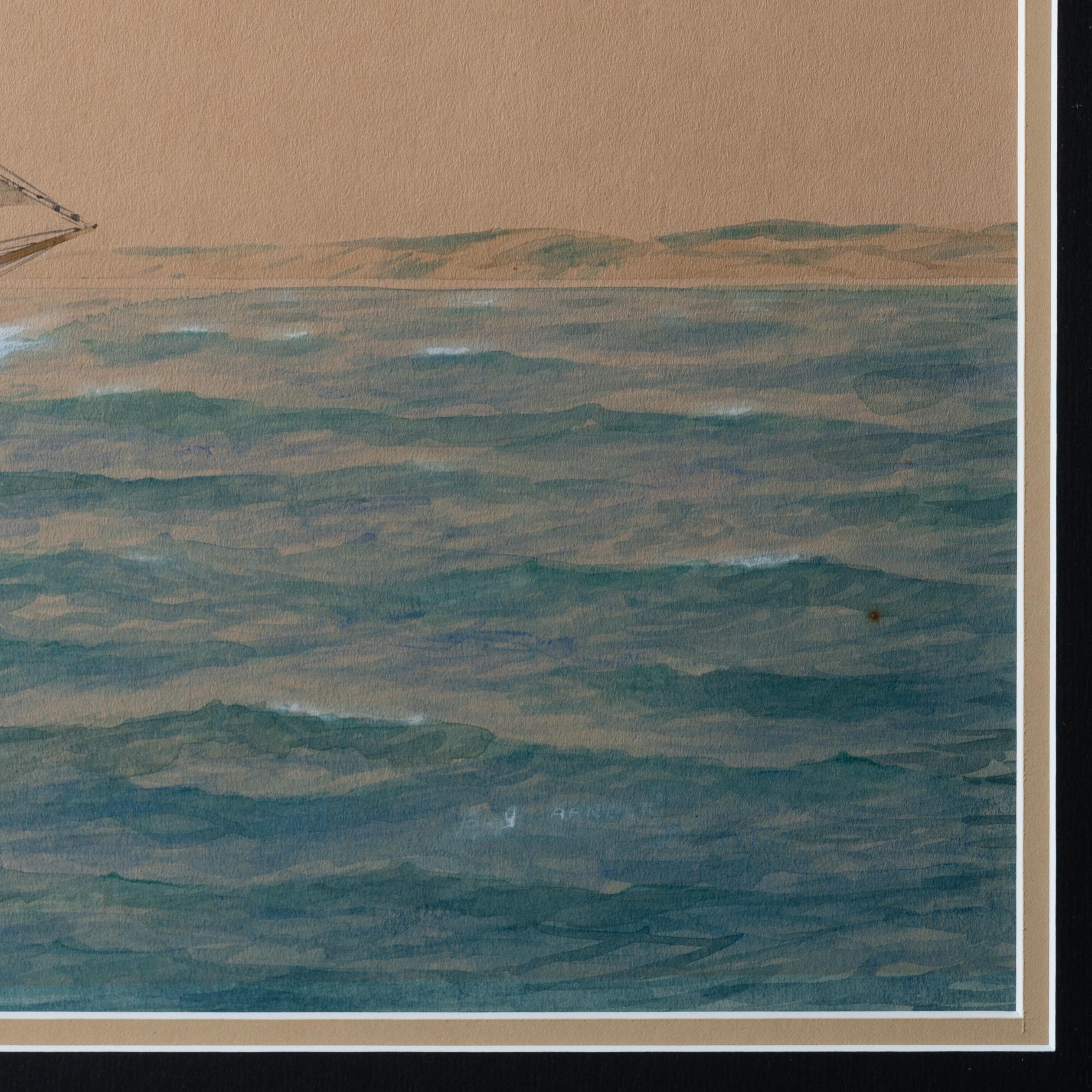 Early 20th Century Jay Arnold - Long Island Sound For Sale