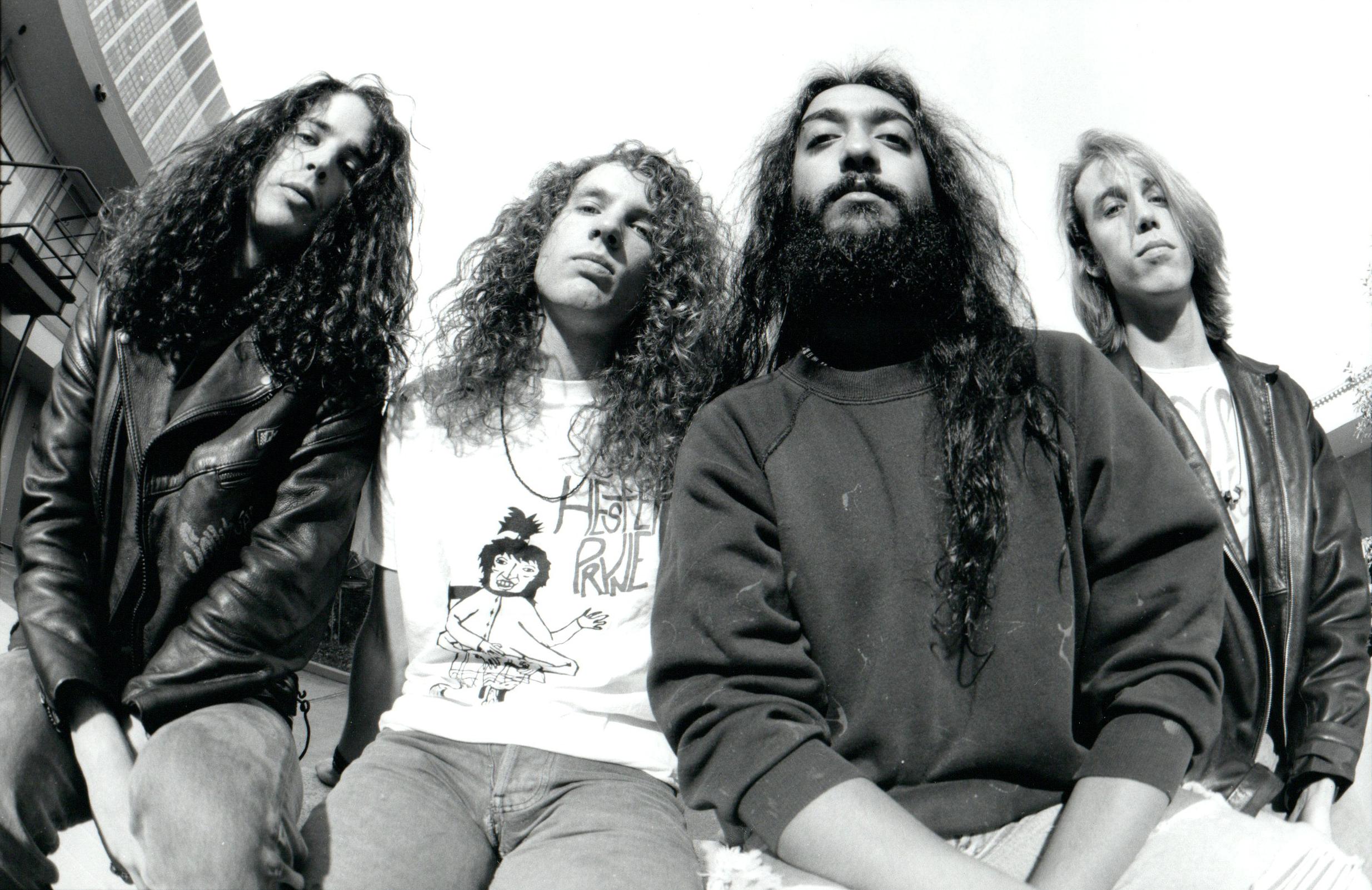 Jay Blakesberg Black and White Photograph - Soundgarden Group Portrait Outdoors Vintage Original Photograph