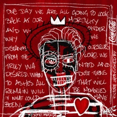 Used Self Portrait, Street Art, Pop Art, Basquiat, red