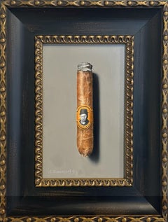 "Blind Man's Bluff (Smokem if You Got Them)" Öl-Stillleben-Gemälde auf Tafel