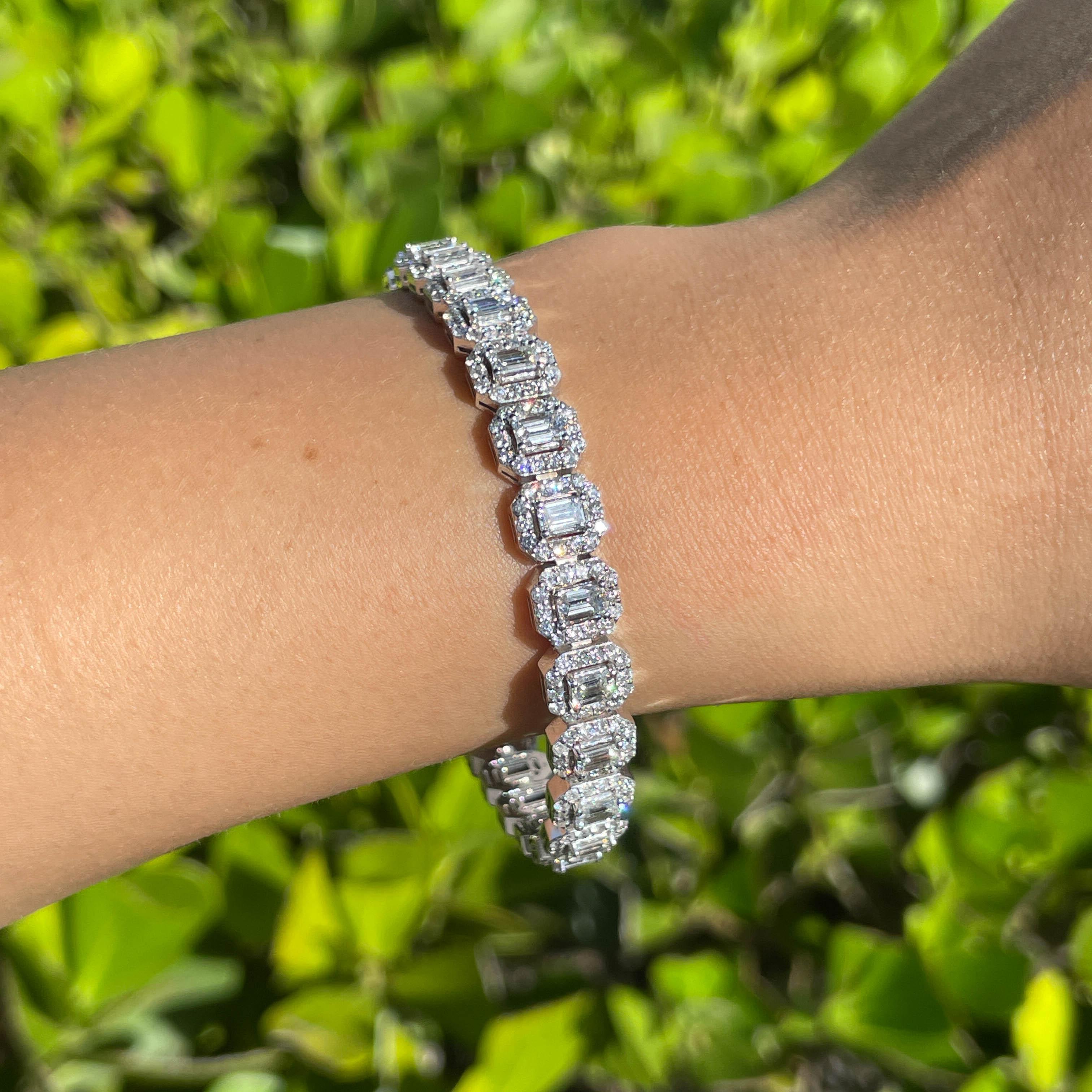 different shape diamond bracelet