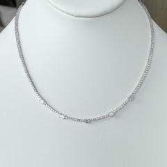 Jay Feder 14k White Gold Diamond Station Necklace