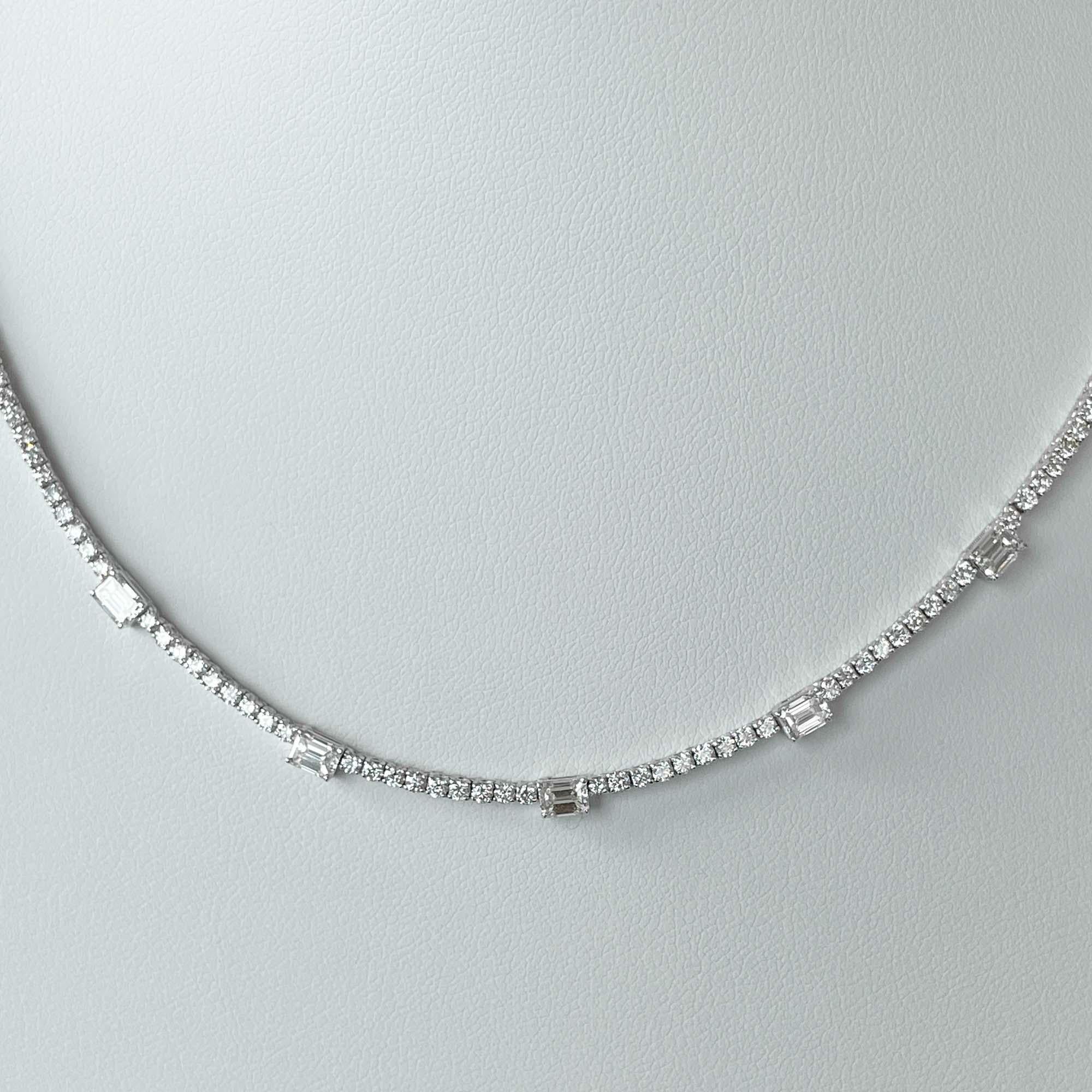 Jay Feders - Collana con diamanti a stazione in oro bianco 14k In condizioni buone in vendita a Boca Raton, FL
