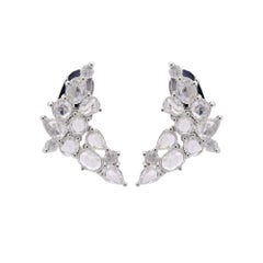 Jay Feder 14k White Gold Diamond Wing Earrings