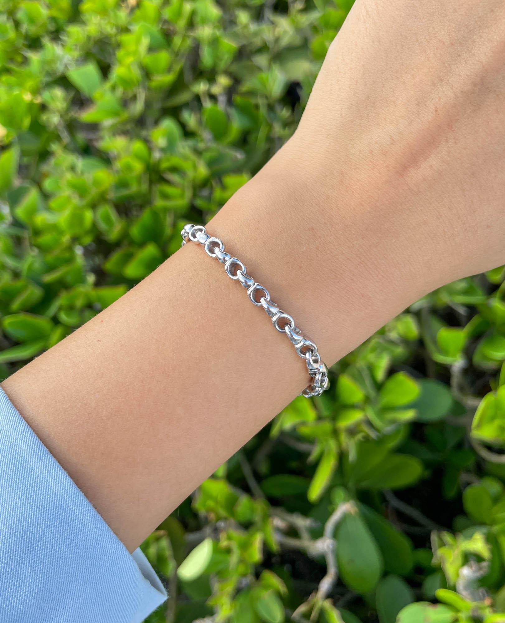 Bracciale A Link in oro bianco 14k Jay Feder in vendita 1