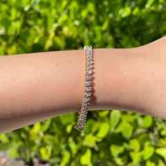 Jay Feder 14k Yellow Gold Round Diamond Tennis Bracelet