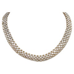 Jay Feder 18 Yellow Gold Diamond Choker Necklace/Bracelet