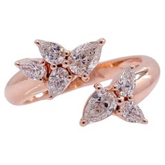 Jay Feder 18k Roségold Diamant Crossover-Wickelring