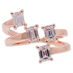 Jay Feder 18k Roségold Diamant Crossover-Wickelring