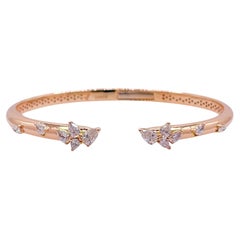 Bracciale a cerniera con diamanti in oro rosa 18k Jay Feder