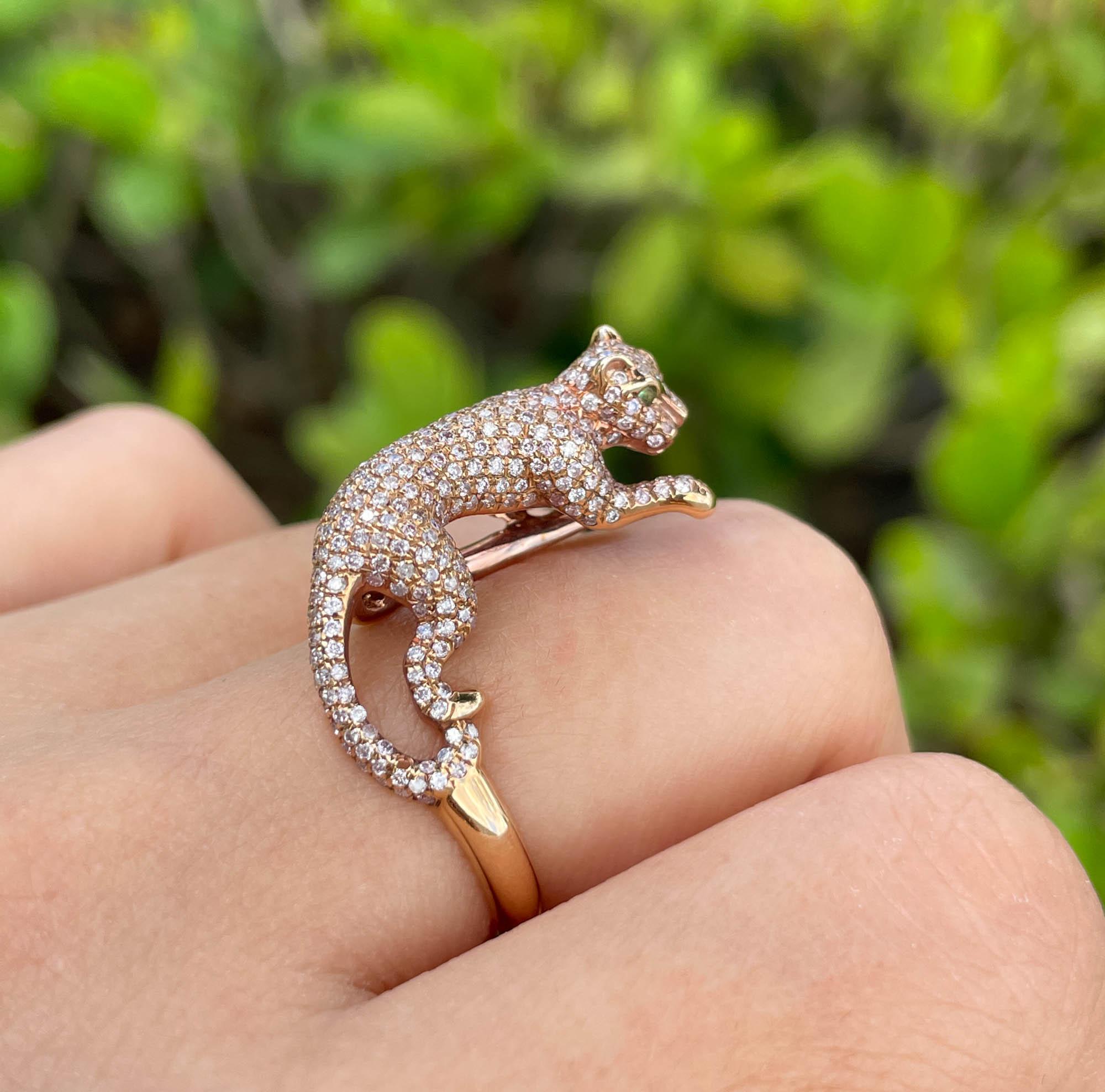 Jay Feder 18k Rose Gold Diamond Panther Ring For Sale at 1stDibs jay feder jewelers opal ring