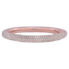 Jay Feder 18k Rose Gold Diamond Pave Bangle Bracelet