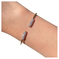 Jay Feder Bracelet manchette en or rose 18 carats pavé de diamants