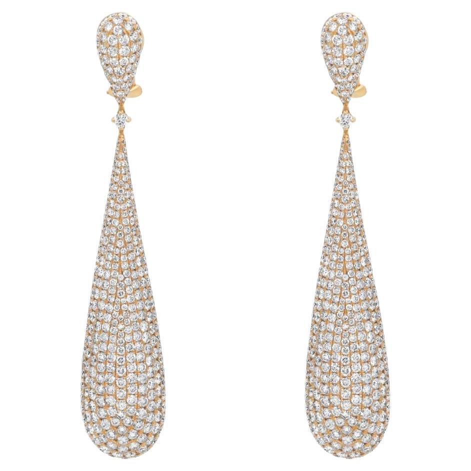 Dior Bagatelle Diamond Pave Gold Rose Earrings at 1stDibs | dior rose ...