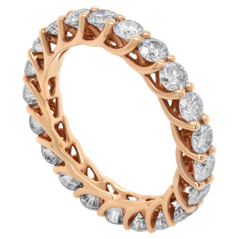 Jay Federing, fascia per l'eternità con diamanti condivisi in oro rosa 18 carati