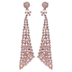 Jay Feder 18 Karat Roségold Diamant-Dreieckige Tropfen-Ohrhänger