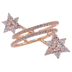 Jay Feder 18k Rose Gold Diamond Wrap Ring