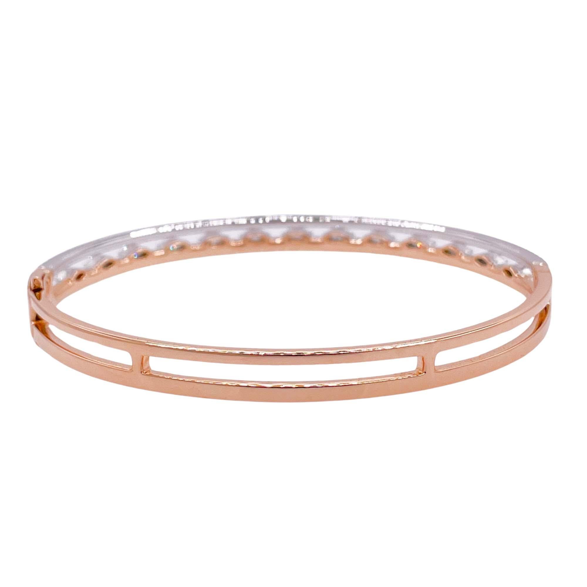 Jay Feder Bracelet jonc en or bicolore 18 carats avec diamants Unisexe en vente