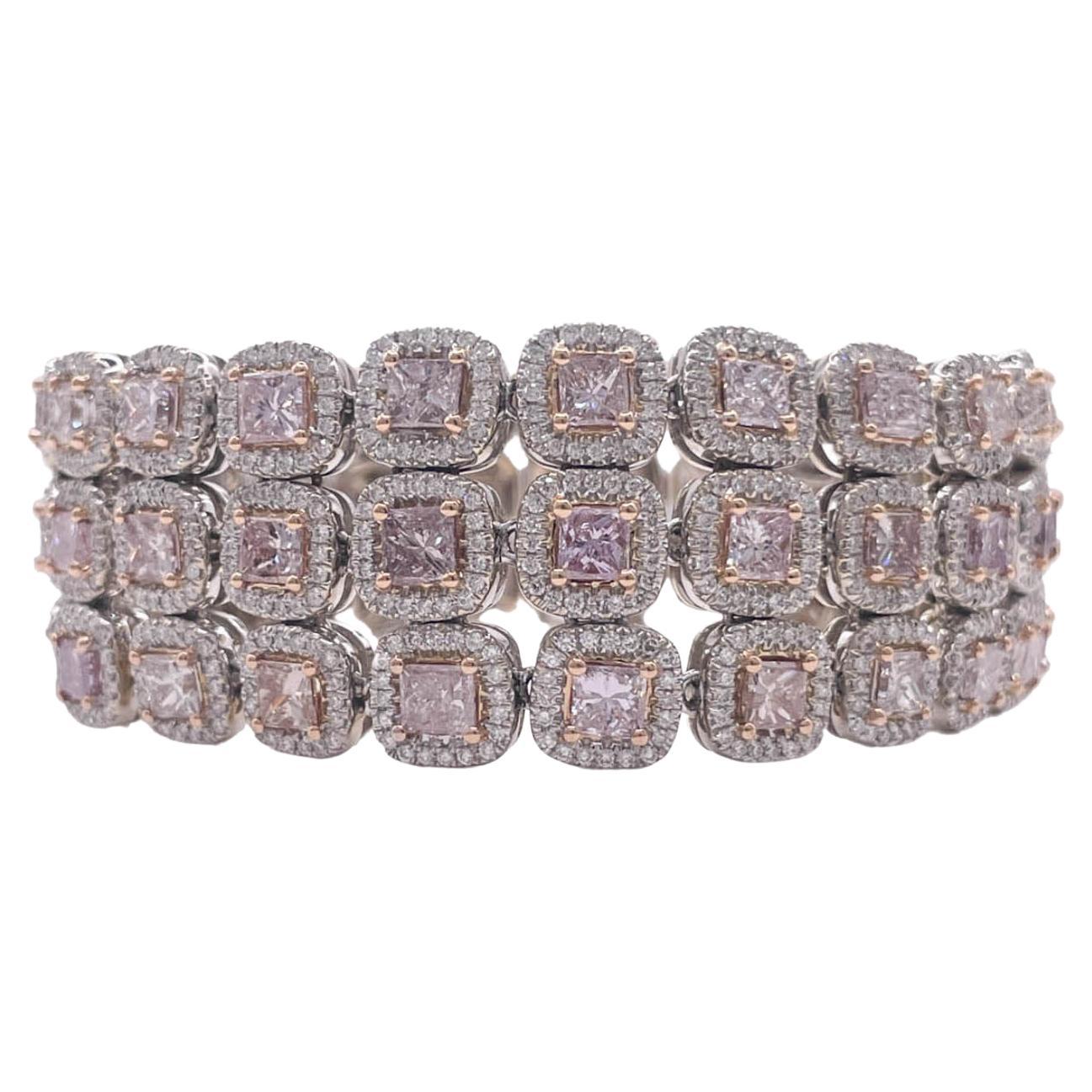 Three Row Diamond Tennis Bracelet at 1stDibs